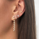 Diamond Huggie Earrings