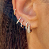 Diamond Huggie Earrings