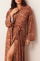 Kaia Cloud Jersey Kimono Robe in Bengal