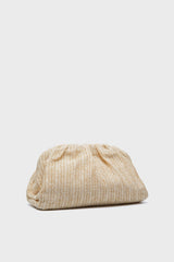 Light Raffia Slouchy Clutch