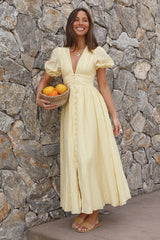 Busy Bee Maxi Dress Yellow