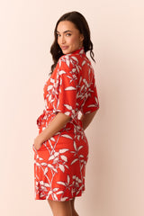 Marisa Cloud Jersey Short Robe in Zen