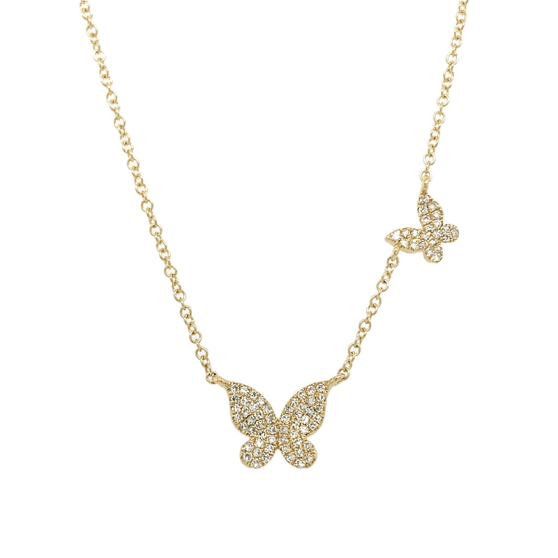 Diamond Butterflies Necklace