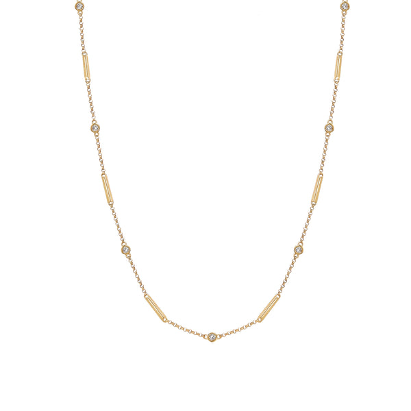 Diamond Station Necklace