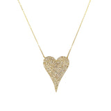 Extra Large Diamond Heart Necklace