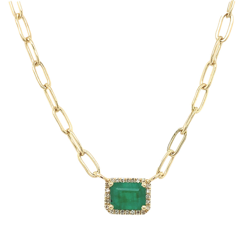 Emerald & Diamond Necklace