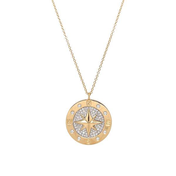 Diamond Compass Necklace