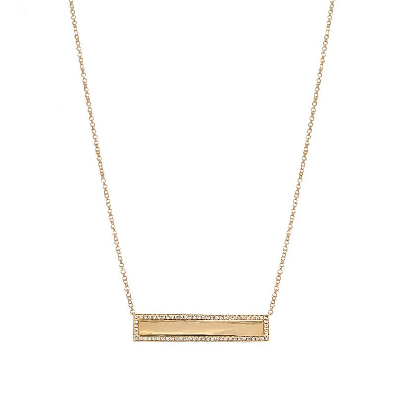 Diamond Bar Necklace