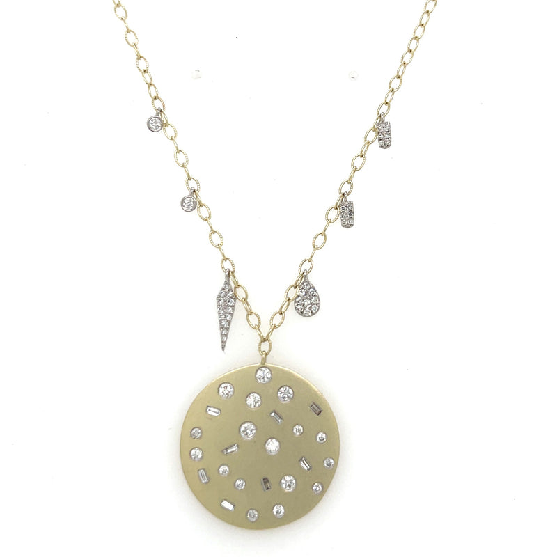 Diamond Disc Necklace