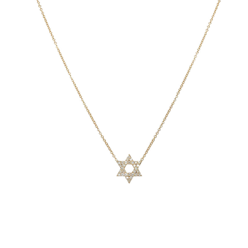 Diamond Star Of David Necklace