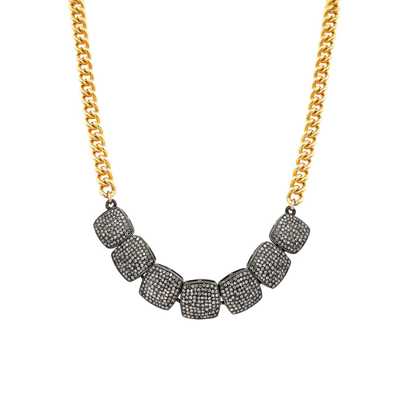 Diamond Multi Square Necklace