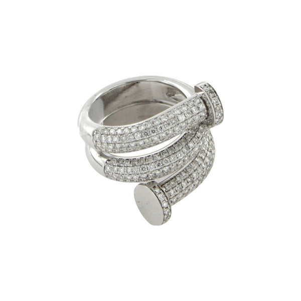 Diamond Nail Head Ring