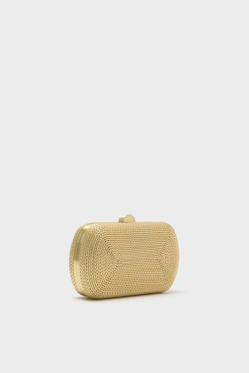 Gold Martina Coiled Rope Clutch
