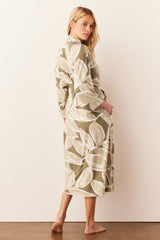 Vera Cloud Jersey Midi Robe in Fern