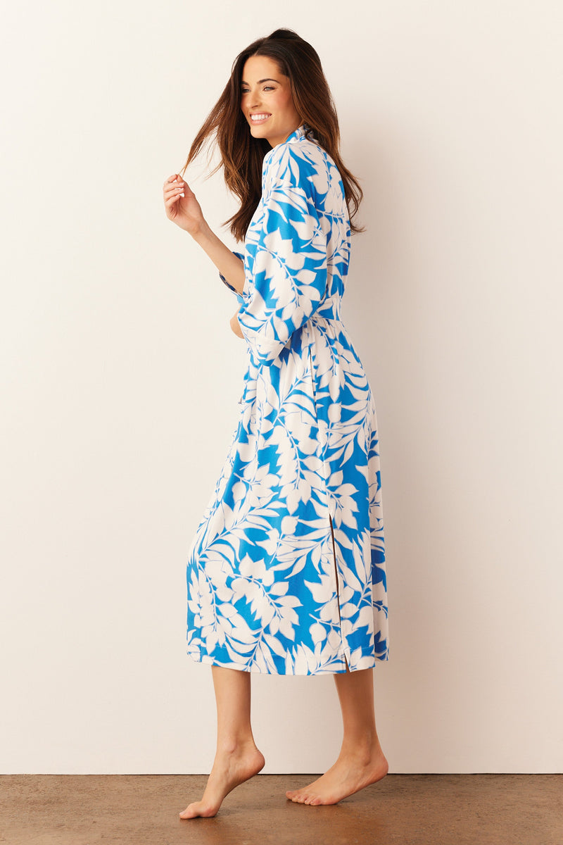 Vera Cloud Jersey Midi Robe in Serene