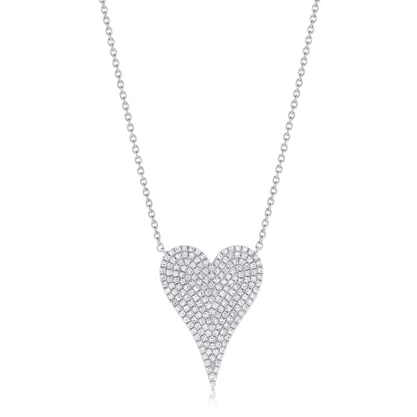 Large Diamond Heart Necklace