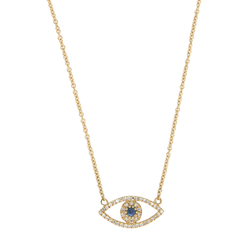 Sapphire & Diamond Eye Necklace