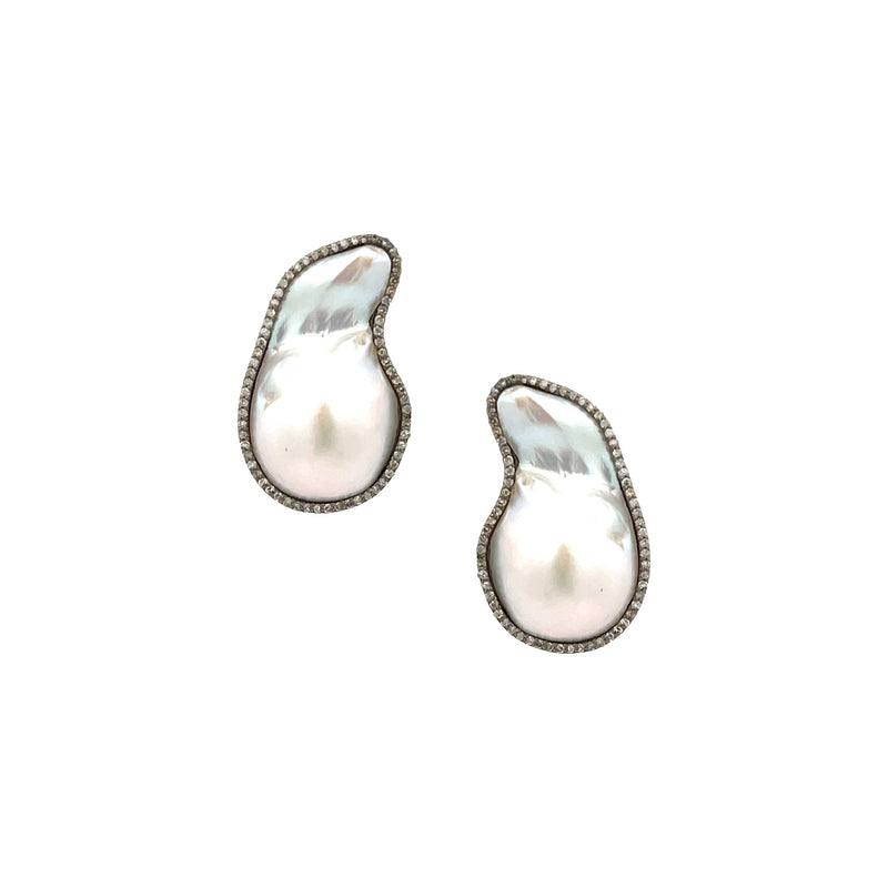 Pearl & Diamond Earrings