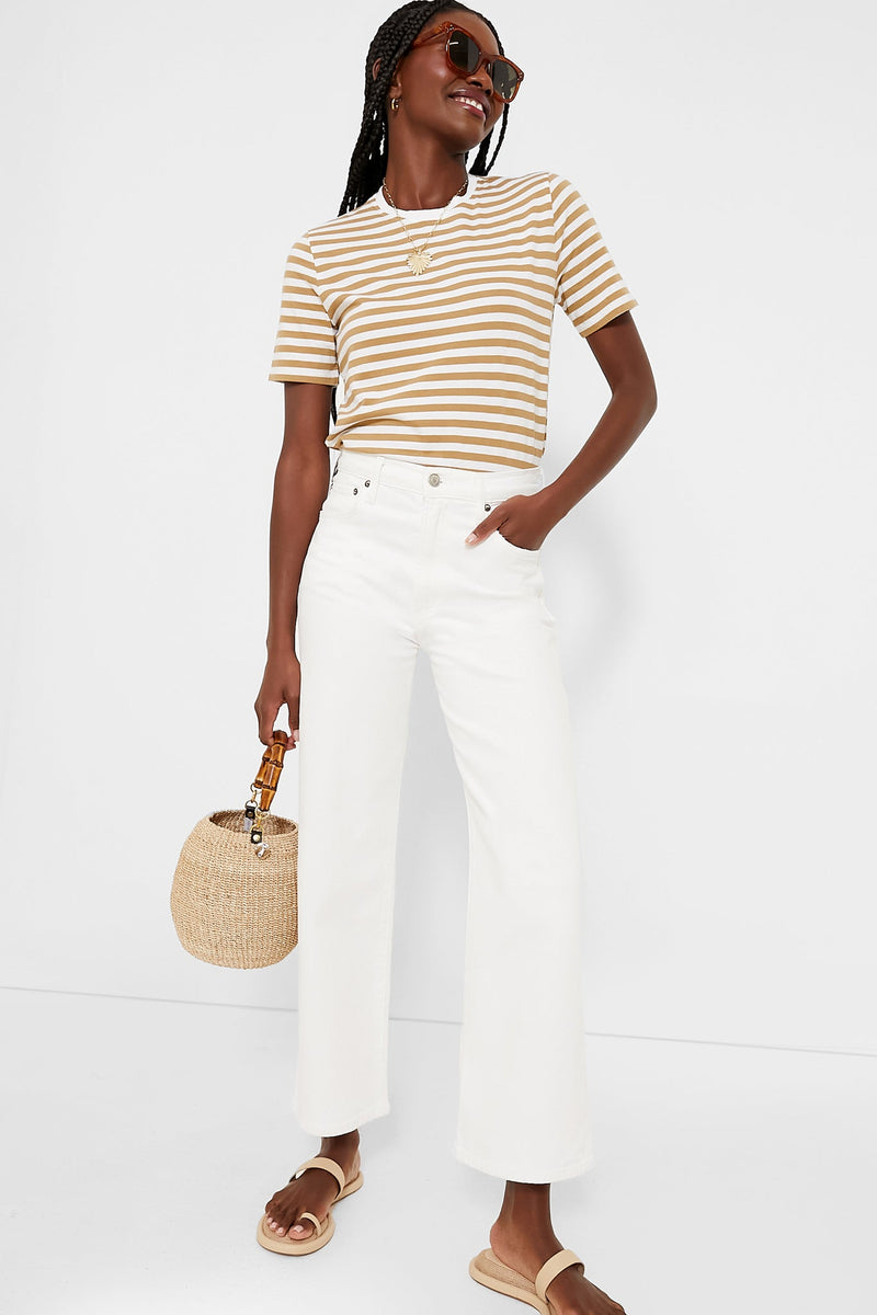 Cream Pot De Miel Bag with Bamboo Handle